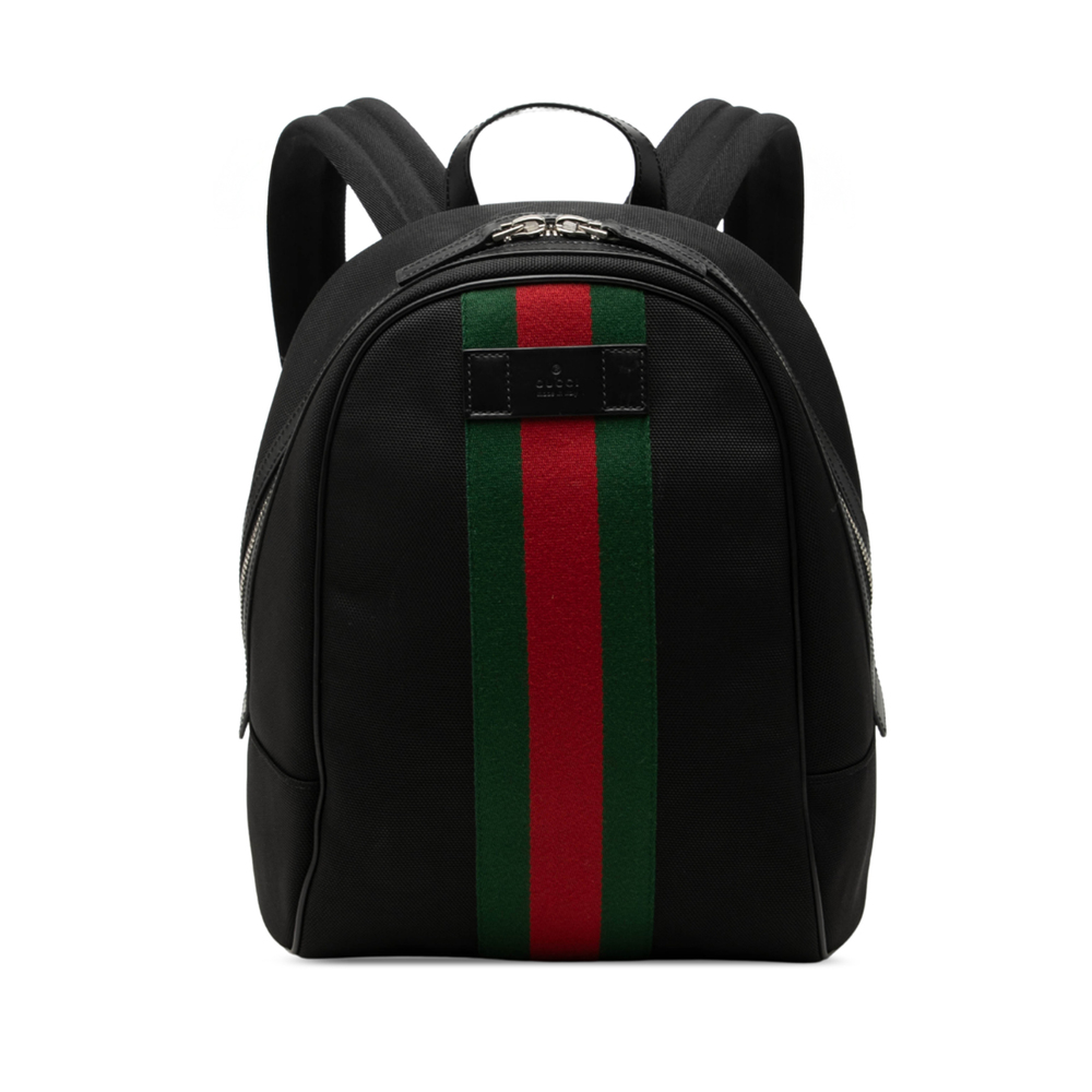 Pre-Loved Gucci Techno Canvas Web Backpack
